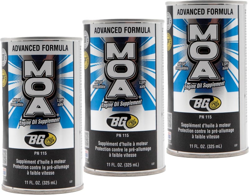 BG MOA Motor Oil Additive 11oz (3 Pack)