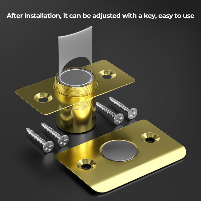 Tonitrui Silent Door Ball Catch, Adjustable Strong Magnet Door Catch,Using Completely noiseless,Perfectly Replacing The Old Ball Catch(Gold 2 Pack, Upgraded Version) - Image 5