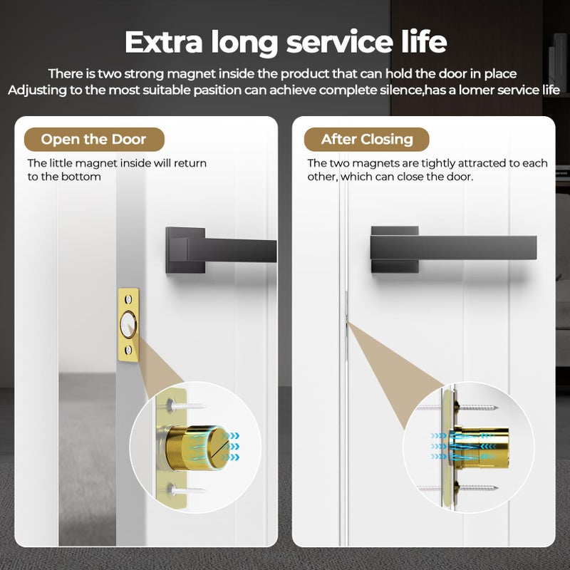 Tonitrui Silent Door Ball Catch, Adjustable Strong Magnet Door Catch,Using Completely noiseless,Perfectly Replacing The Old Ball Catch(Gold 2 Pack, Upgraded Version) - Image 4