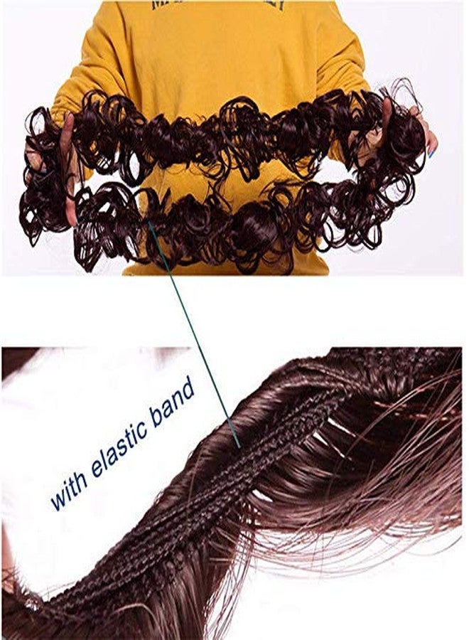 Samyak Black Synthetic frill Funky messy party hair bride bun for ponytail and juda bun maker istant hairstyle for party, wedding, functions, Pack of 1, - Image 3