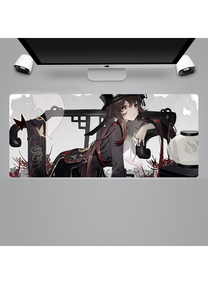 Loquat Genshin Anime Gaming Mouse Pad Extended Large Mat Desk Pad Stitched Edges Mousepad Long Mouse Pad And Non-Slip Rubber Base Mice Pad 900X400X4mm  - Image 1
