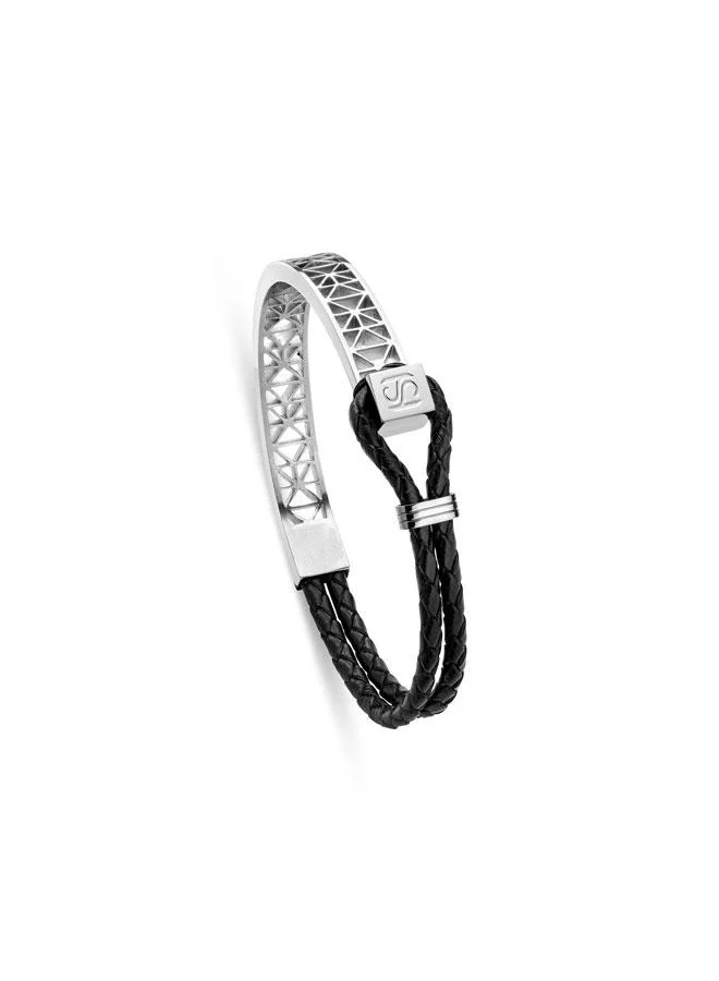 Saint Honore Paris Champ De Mars Braided Leather Bracelet for Men