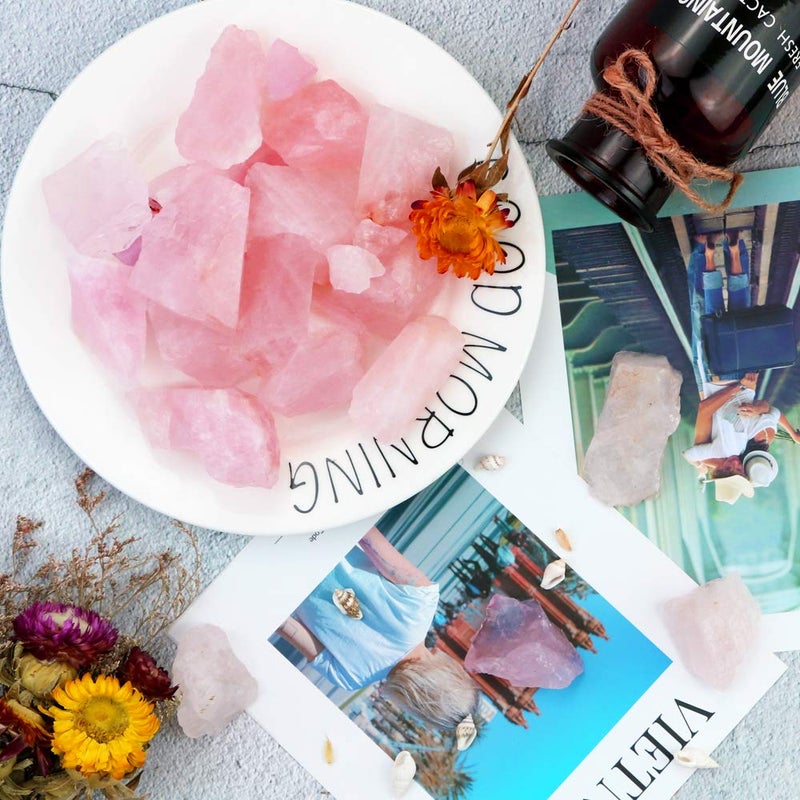 Fireboomoon فIREBOOMOON 2lb/950g كريستال روز كوارتز الطبيعي الخام - Image 4