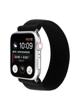 Replacement Strap Elastic Nylon Braid Watch Band For Apple Watch Ultra 49mm&Watch Ultra 2 49mm / Series 9&8&7 45mm / SE 3&SE 2&6&SE&5&4 44mm / 3&2&1 42mm Black - pzsku/Z3C4F1DAC6EFCE91C9042Z/45/_/1714875601/96940f53-6267-4ae8-8f43-7241bb457840