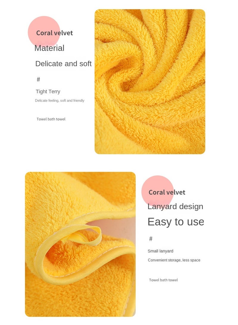 Bluejw 3 Pack Rubber Ducky Coastal Hand Towels for Bathroom 100% Cotton Embroidered Bathroom Towels 13.78 x 29.53 Inch Beach Hand Towels Soft Absorbent Cotton Towel (Yellow, Duck) - Image 4