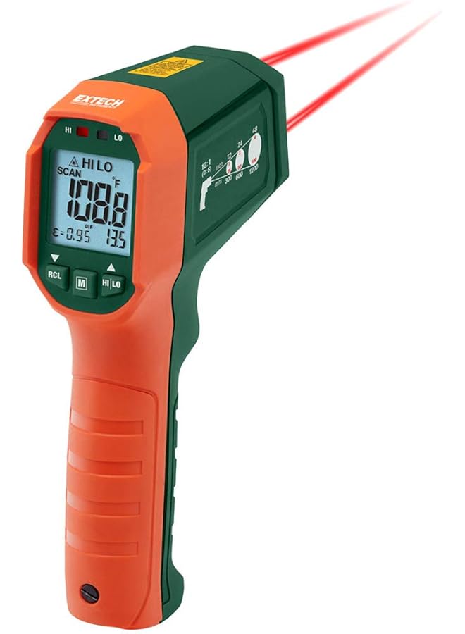 إكستيك مقياس حرارة ليزر مزدوج مقاوم للماء بالأشعة تحت الحمراء - Image 1