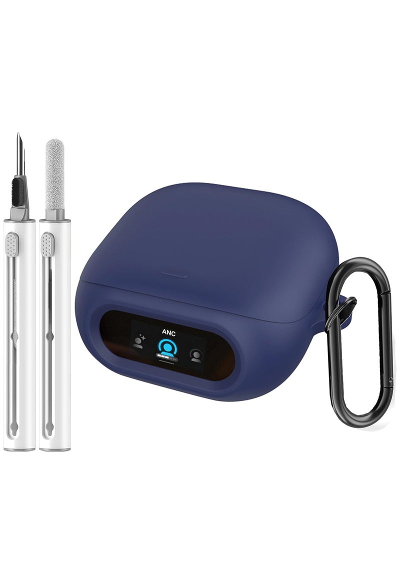 SJet for Liberty 5 Pro Case Cover with Cleaner Kit, Soft Silicone Protective Case for Anker Soundcore Liberty 5 Pro Case for Women Men, Liberty 5 Pro Case Accessories with Keychain (Blue) - Image 1
