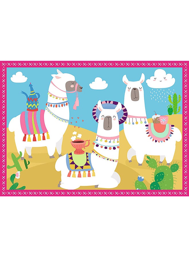 CubicFun Trefl - Llamas on vacation 4 in 1 Puzzle 35 + 48 + 54 + 70 Pieces - 34322 - Image 3