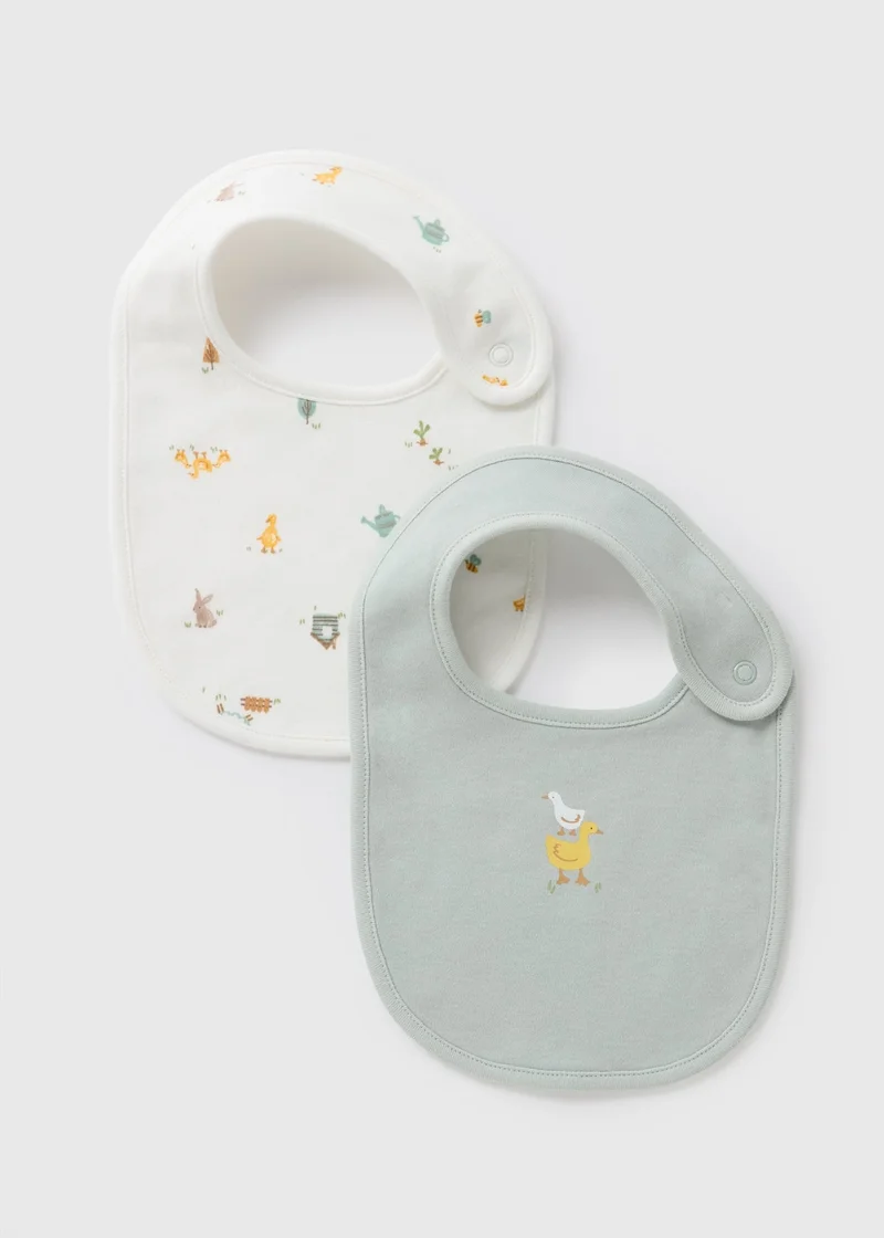 Matalan Baby 2 Pack Grey Bibs