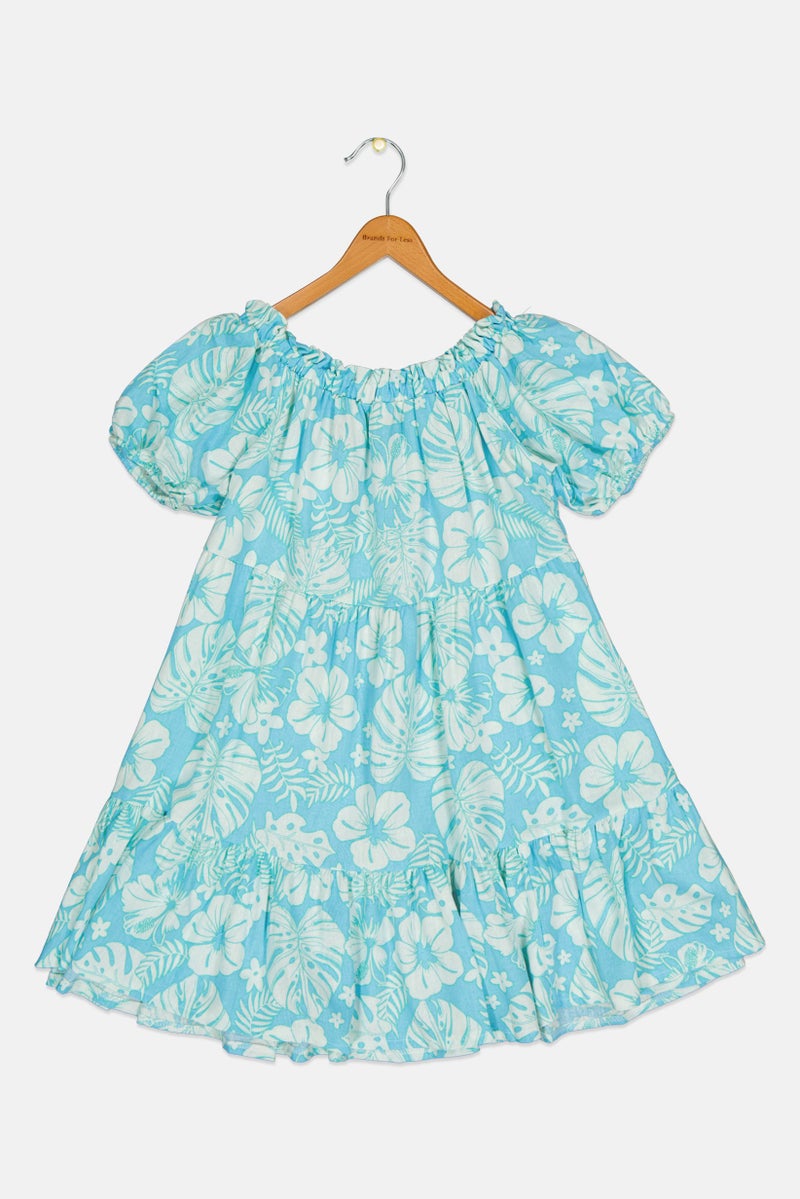 KOTON Kids Girl  Floral Print Dress, Multicolor  - Image 2