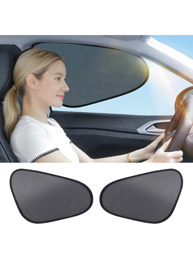 2-Pack Car Window Shades | Mesh Static adsorption Side Window Anti-UV Sunshade Curtain | Universal Fit 99% Vehicles | Foldable Car Shades