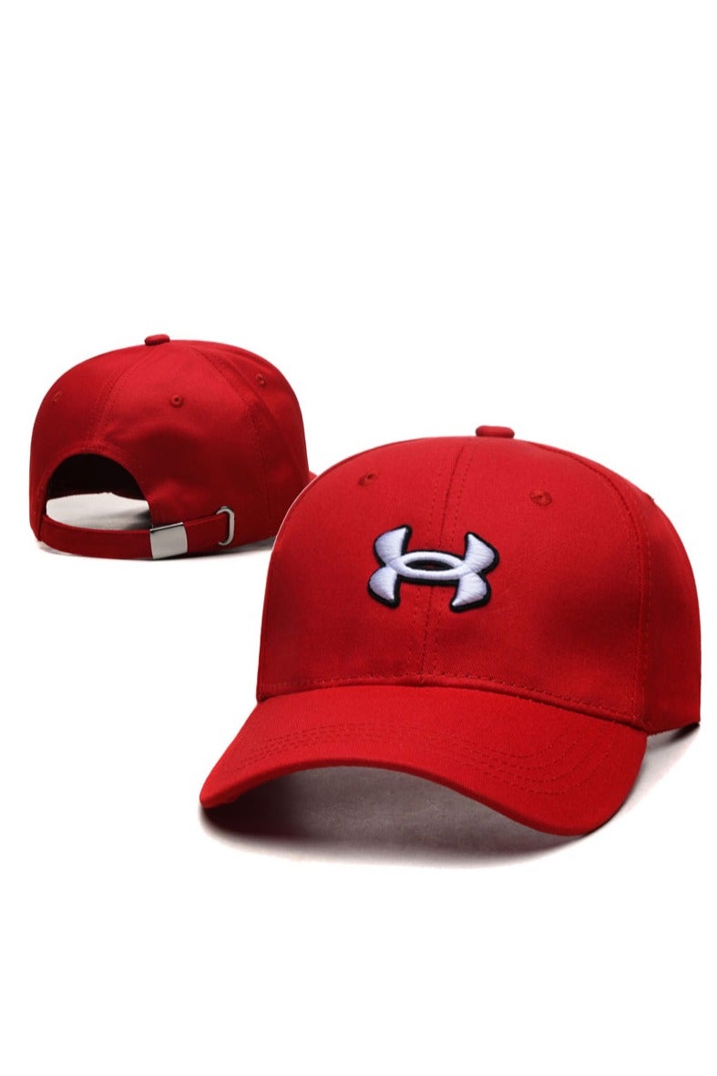 Under Armour Red Baseball Cap, Classic Logo Embroidery, Adjustable Sports Casual Cap