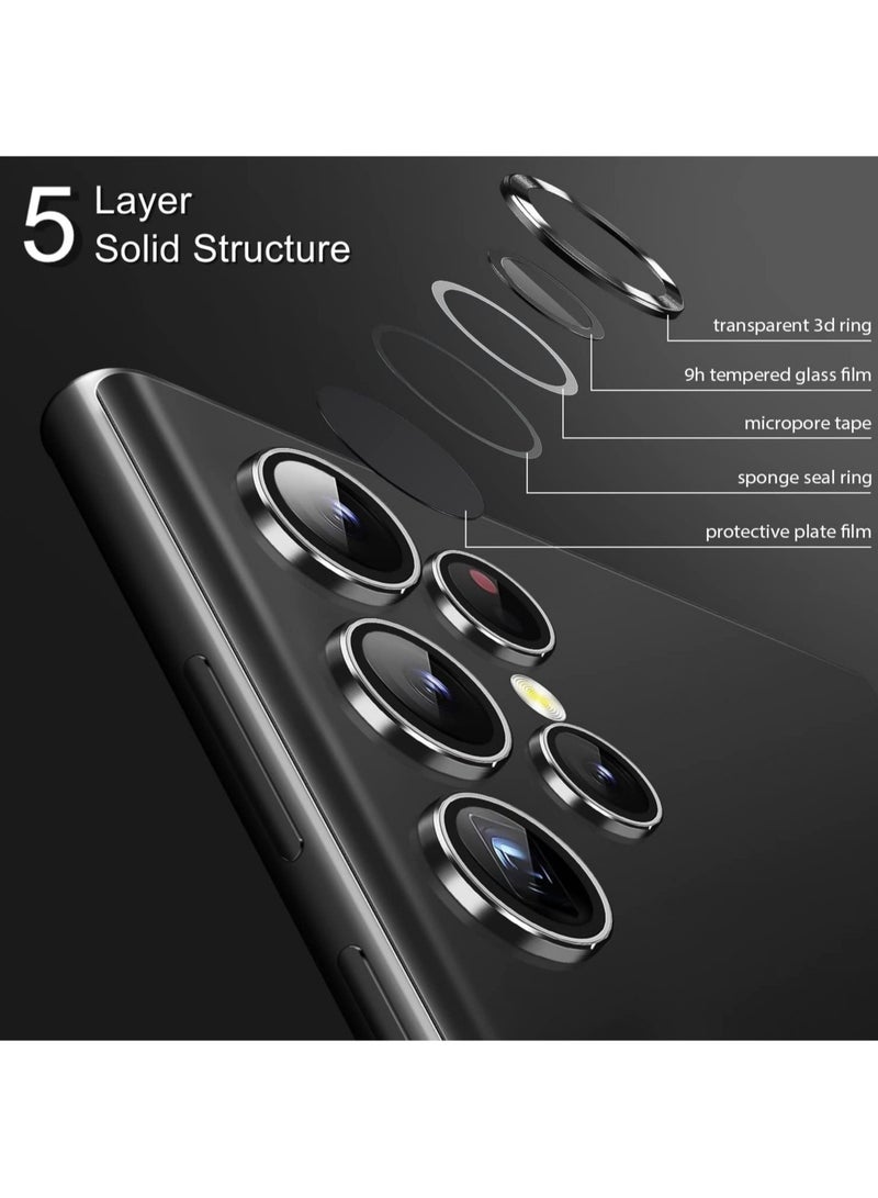 Samsung Galaxy S22 Ultra Camera Lens Protector: Ultra-Thin Tempered Glass with Scratch-Resistant Aluminum Edge (2022) - Image 2
