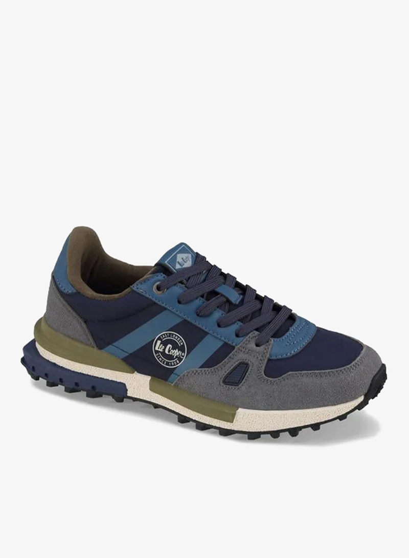 لي كوبر Men Panelled Lace-Up Ankle Sneakers