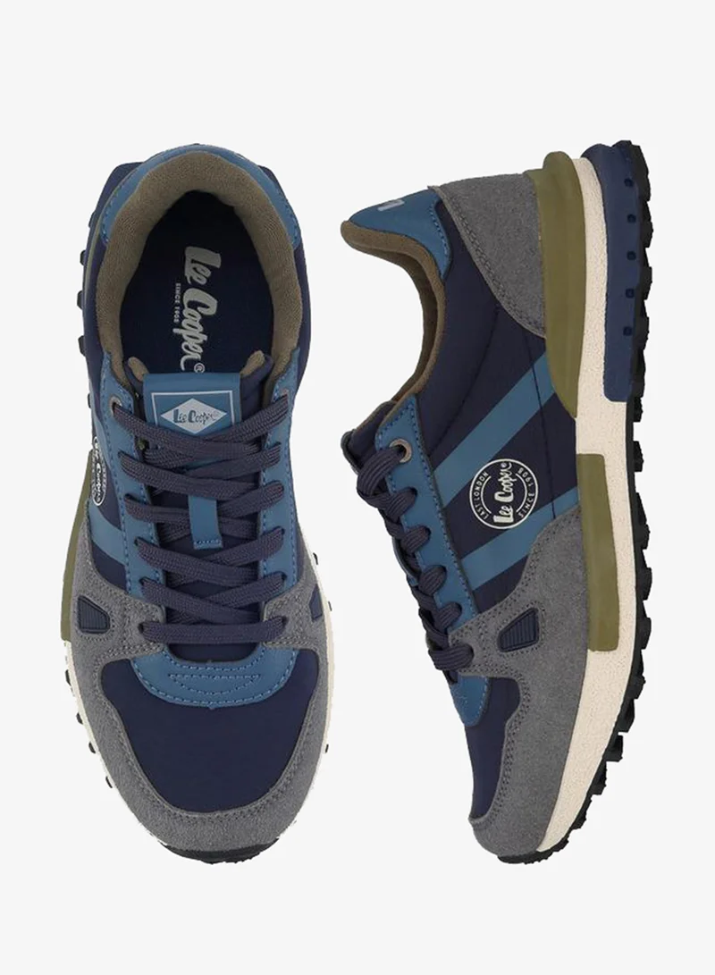 لي كوبر Men Panelled Lace-Up Ankle Sneakers