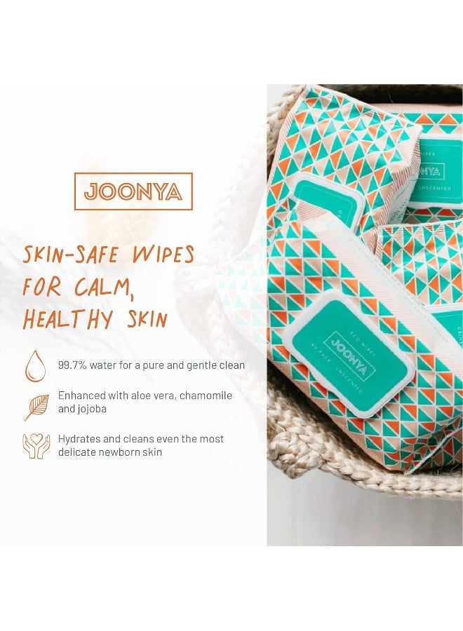 JOONYA Unscented Baby Wipes — Plant-Based, Fragrance-Free Bulk Diaper Wipes | Hypoallergenic, Non-Toxic & Biodegradable Wet Wipes for Sensitive Newborn Skin | 12 Packs of 80 Wipes (960 Total) - Image 2