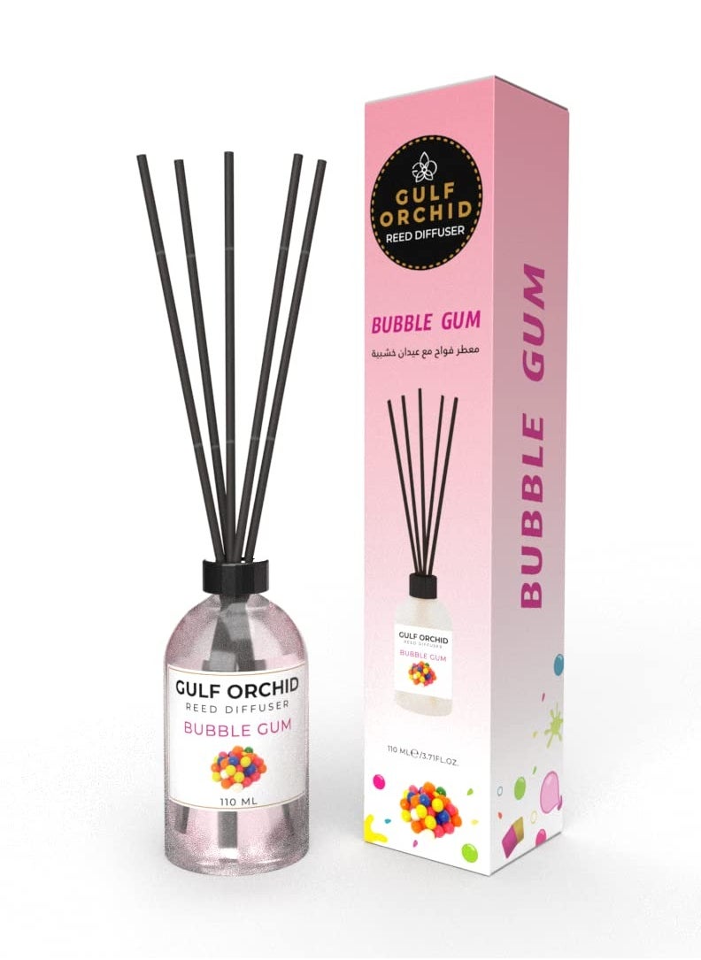 Gulf Orchid - Gulf Orchid Bubble Gum Reed Diffuser 110 ml For Home & Office - Image 1