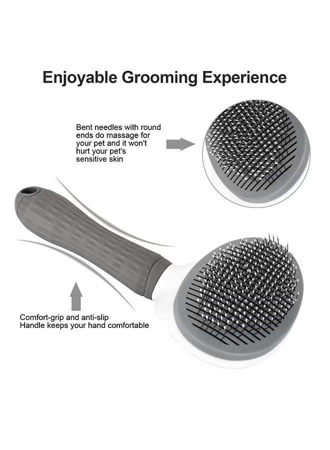 Self-Cleaning Grooming Brush for Cats and Dogs - Removes Shedding & Tangles - Image 2