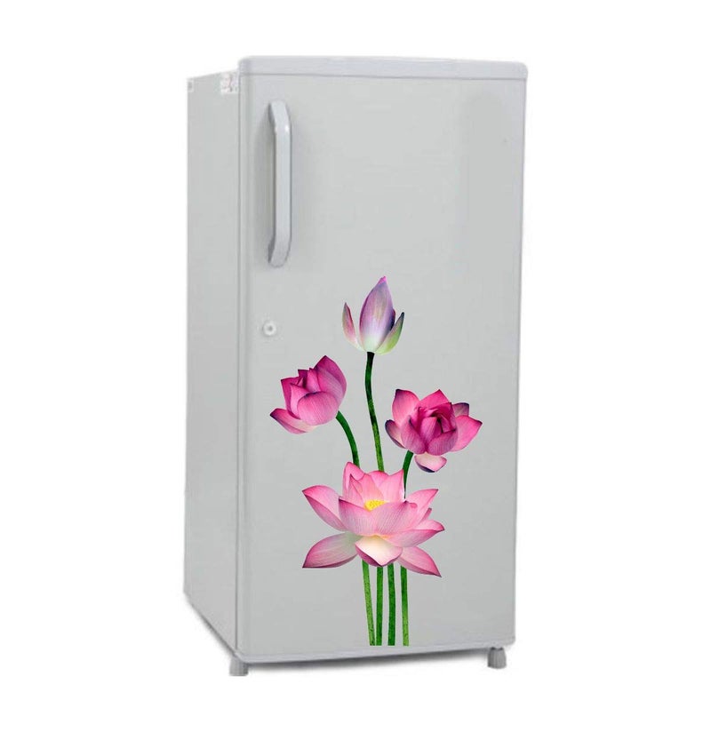 VCREATE DECOR Lotus Desing Door Sticker & Decal (PVC Vinyl,Size- 58 Cm X 43 Cm)-Self-Adhesive - Image 2