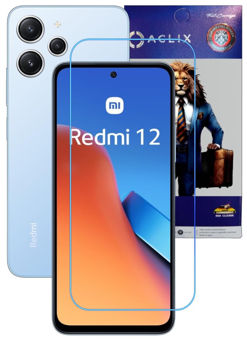 ACLIX Antistatic ESD Dustproof Premium Quality High Definition Clear Tempered Glass Screen Protector Designed For Xiaomi Redmi 12 - Image 1