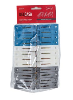 DELCASA DelCasa 24Pcs Plastic Cloth Clip Reusable Cloth Clip DC2024  - Image 3