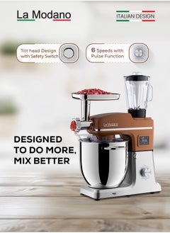 Stand Mixer with 12L Stainless Steel Mixing Bowl, 1100W Pure Copper Motor, LED Display with Timer, 6 Speeds Plus Pulse Function, Tilt-Head Design, Anti-Slip Feet, Coffee Color, Low Noise LMSM1200 - pzsku/Z3C4FB4E33ADBBEC03630Z/45/_/1728650537/20d9aaa0-db0c-4d02-b8e0-833231803170