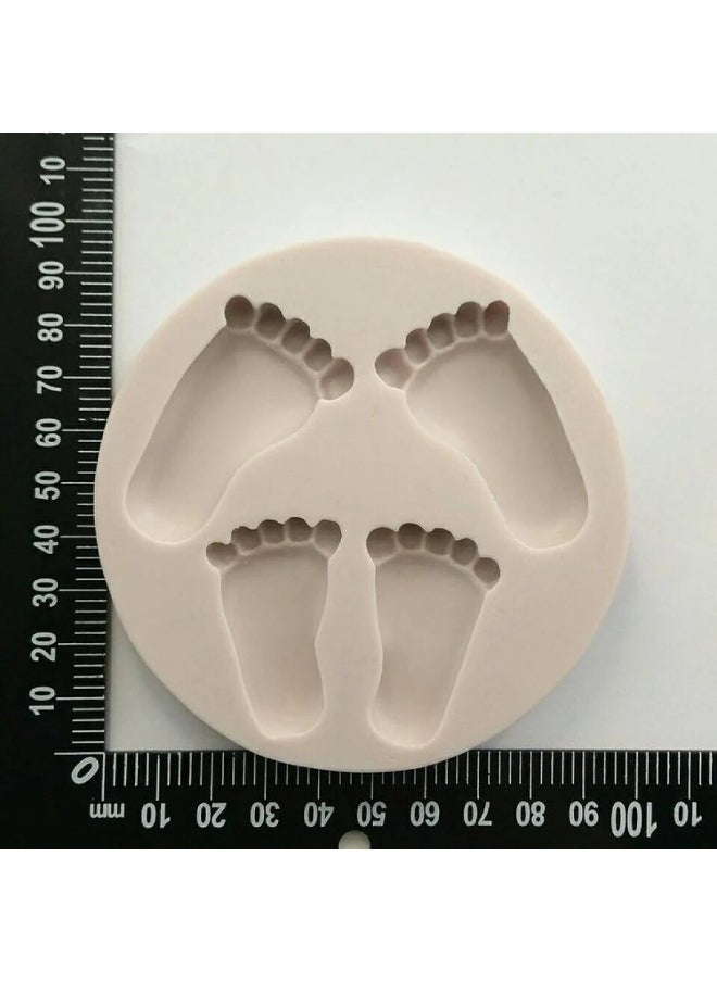 C.T.Z Baby-Themed Silicone Molds for Cake Decorating and Crafts - 3-Piece Set Featuring Baby Footprints, Baby Clothes, and Newborn Accessories - Ideal for Chocolate, Fondant, and Soap Making  - Image 3