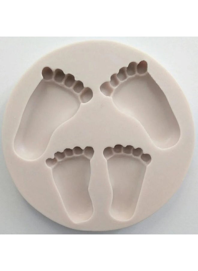 C.T.Z Baby-Themed Silicone Molds for Cake Decorating and Crafts - 3-Piece Set Featuring Baby Footprints, Baby Clothes, and Newborn Accessories - Ideal for Chocolate, Fondant, and Soap Making  - Image 4