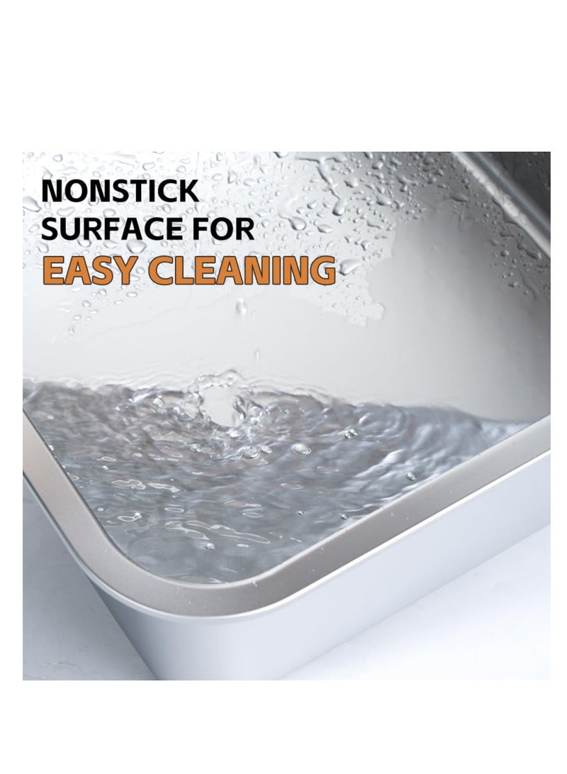 ZLH HITY Cat Litter Box with High Sides Stainless Steel Cat Litter Box with Lid, Large Metal Litter Box for Big Cat, Never Absorbs Odors, Non Stick Surface - Image 5