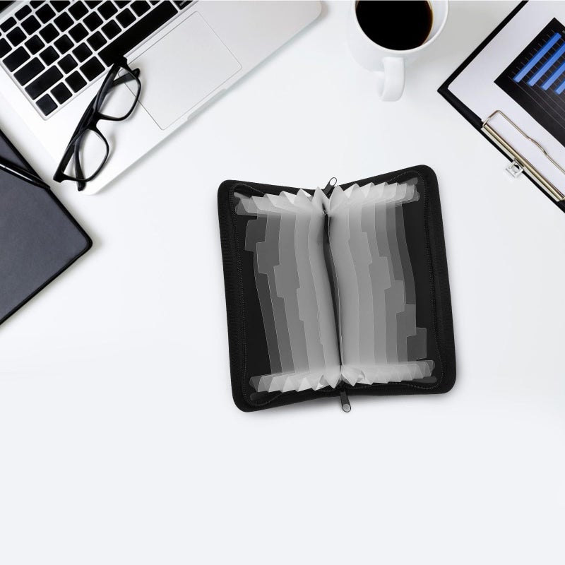 A6 Zipper Accordion File Organizer Multi Layer Travel Document Cash Bill Holder - Image 5