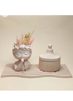 Decorative set consisting of 3 pieces made of concrete