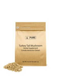 PURE ORIGINAL INGREDIENTS Turkey Tail Mushroom (8Oz) Trametes Versicolor Coriolus Versicolor Nongmo  - Image 1