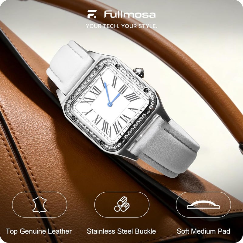 Fullmosa 20mm Watch Straps for Men Women Leather Replacement Bands Compatible with Samsung Galaxy Watch 4/5 40mm/44mm, Galaxy Watch 3 41mm, Garmin Vivoactive 3, Huawei Watch 2/Pro - Image 2