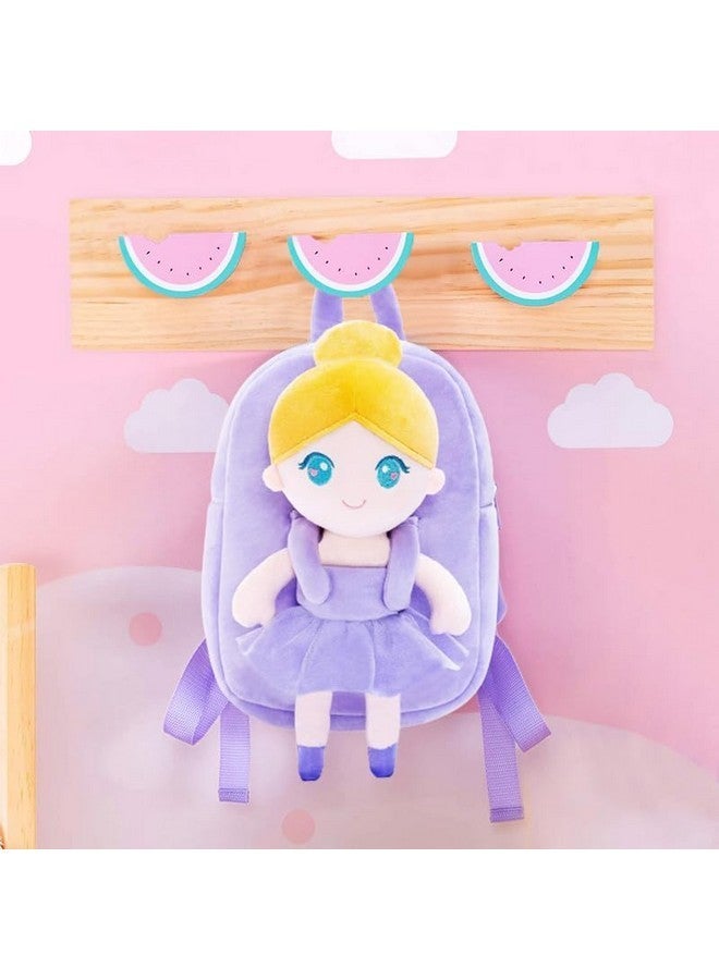Frantic Kids Soft Cartoon Travelling School Bag Soft Plush 1 Compartment Backpacks Boys Girls Baby for 2 to 5 Years Baby/Boys/Girls Nursery, Preschool, Picnic(1_Purple_BallerinaDoll_2023_A) - Image 4