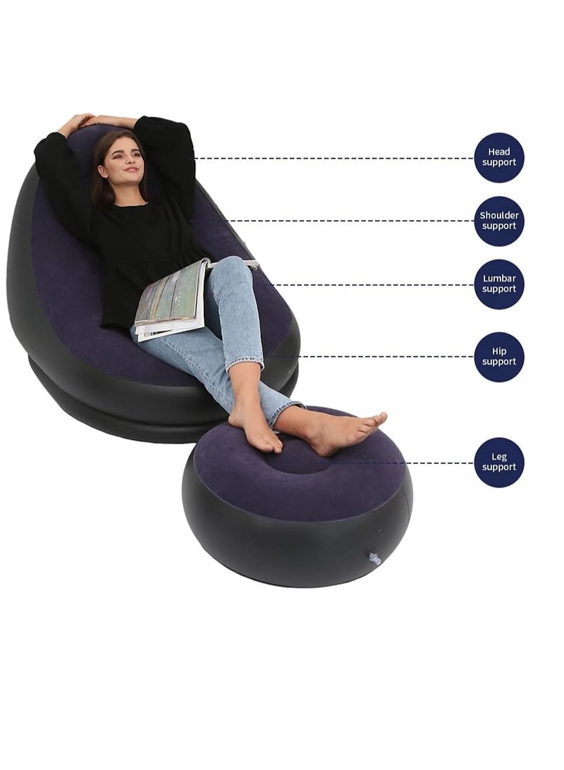 Generic Inflatable Sofa Household Outdoor Inflatable Stool Sofa Leisurely Inflatable Sofa - Image 2