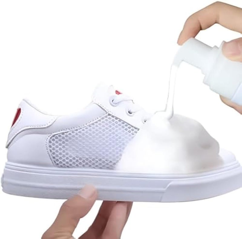 Leather Shoe Stain Remover - Gentle foam cleanser for white and colored leather footwear, safe on all materials, removes scuffs and dirt, 200ml portable size - Image 2
