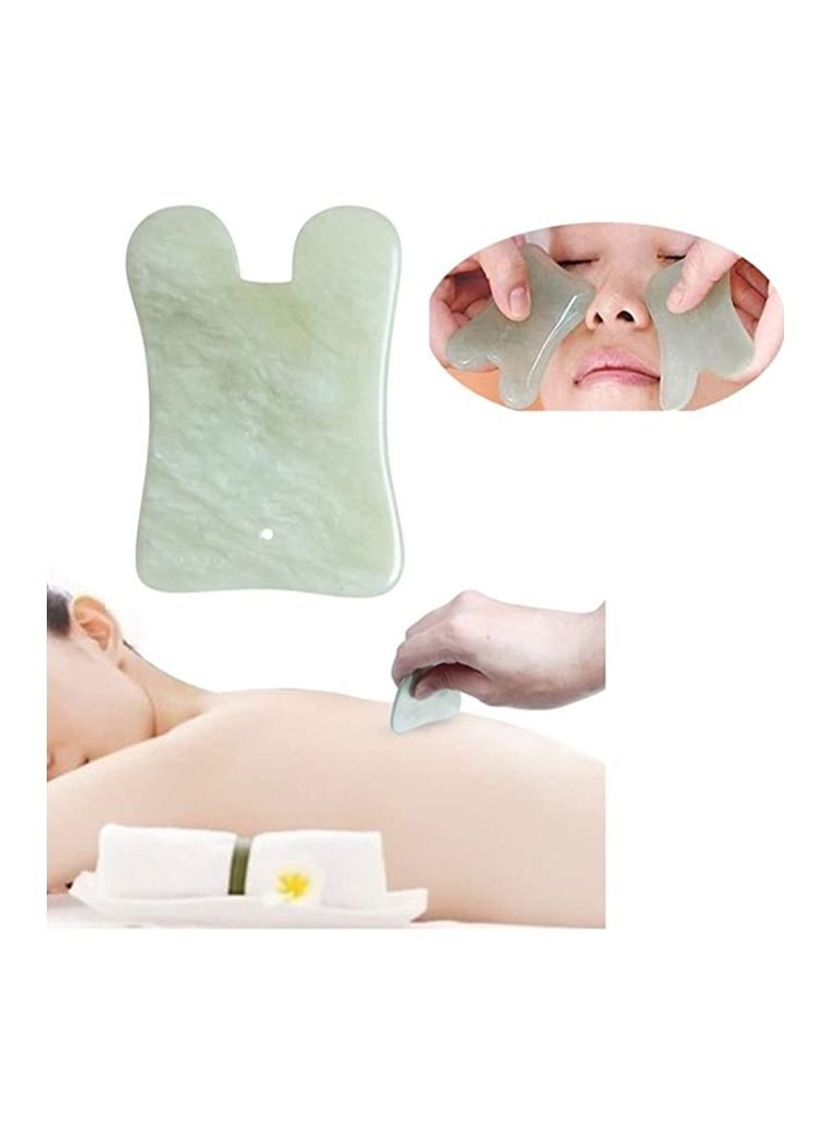Skin Facial Care Gua Sha Guasha Treatment Massage Natural Jade Board Traditional Scraping Scraper Tool 1PCS - Image 2