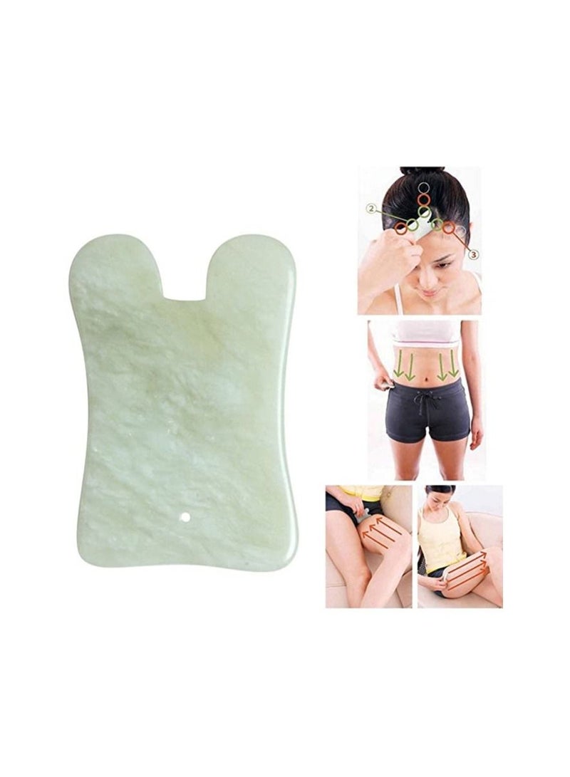 Skin Facial Care Gua Sha Guasha Treatment Massage Natural Jade Board Traditional Scraping Scraper Tool 1PCS - Image 3