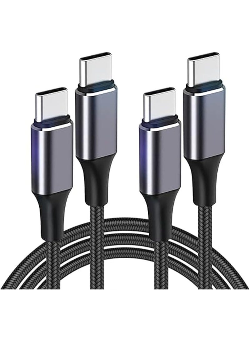 كابل AASHZ بطول 1 متر، بقوة 60 واط، مصنوع من النايلون المضفر، من نوع USB-C إلى USB-C 2.0، متوافق مع أجهزة iPhone 16/16 Plus/16 Pro/16 Pro Max، وiPad Pro/Air، وMacBook Pro/Air، وGalaxy S24 S23 Ultra، وHuawei P60، وXiaomi، وغيرها. - Image 1
