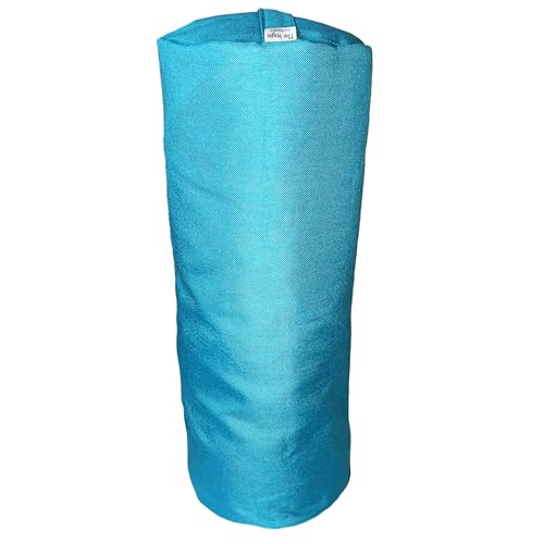 The Yogis Iyengar Yoga Bolster (Filled With Cotton) Removable/Washable Cotton Cover Reduced Stress on Spine, Neck Pain Relief (colour - Sky Blue) - Image 5