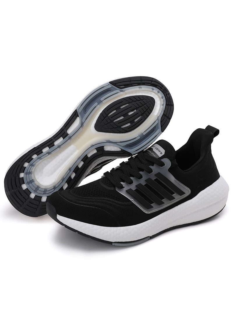 Sky View - SKYVIEW Men's Running Shoes Tennis Fashion Sneakers For Men Walking Slip On Gym Workout Athletic Breathable Jogging Sport Casual Shoes Black White - Image 1