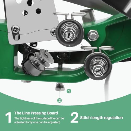 FAHKNS Leather Sewing Machine, Shoe Repair Machine Cobbler Sewing Machine with Dual Cotton Nylon Line Canvas Leather Stitching Machine for Shoes Tents - Image 4