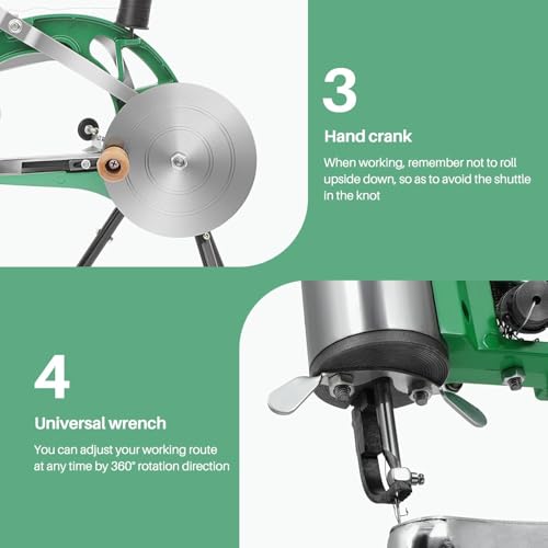 FAHKNS Leather Sewing Machine, Shoe Repair Machine Cobbler Sewing Machine with Dual Cotton Nylon Line Canvas Leather Stitching Machine for Shoes Tents - Image 5
