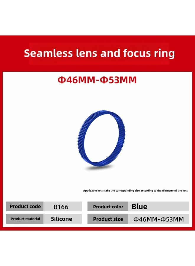 Lens Heel Focus Ring Heel Focus Belt Rotating Focus Focusing Ring Gear Ring SLR Micro Single Camera Lens Accessories-Color:8166-diameter 46-53 Blue  - Image 1
