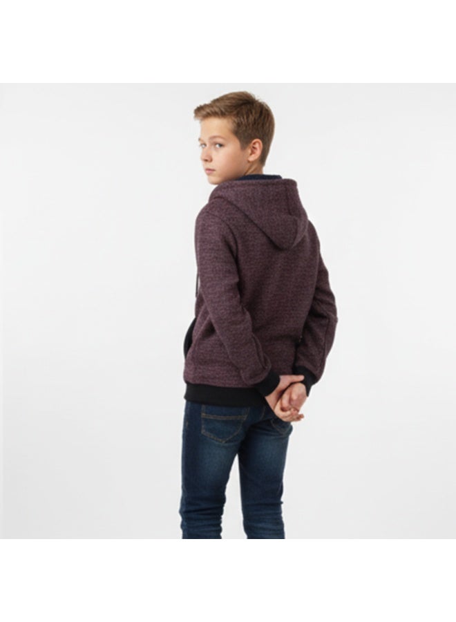 Caesar Boys' hoodie with zipper and front pockets - Image 3