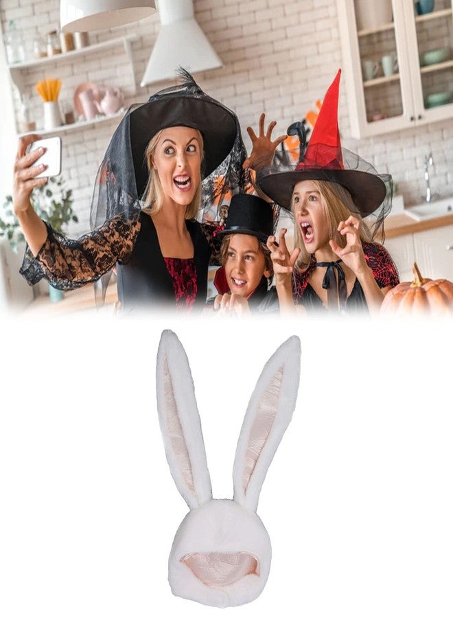 Semme Plush Bunny Ears Hood - Easter Bunny Hat for Cosplay, Halloween Party, Christmas Gift - Image 4