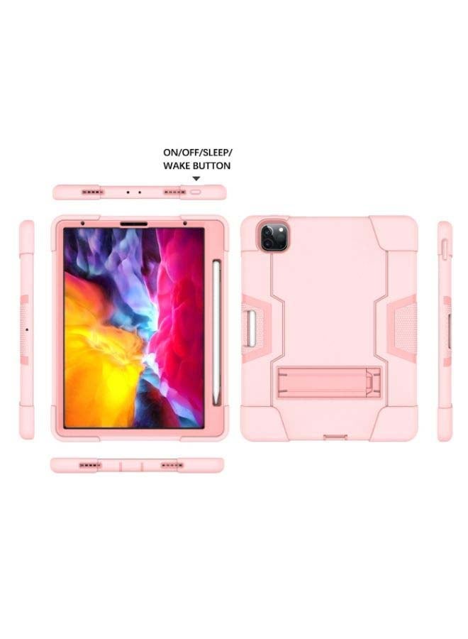 Captaintech Protective Case Cover For Apple iPad Pro 12.9 (2021/2020/2018) Pink - Image 2