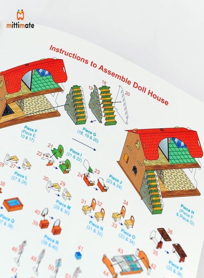 Mittimate Doll House Model Construction Book for Kids Age 8 to 12 Year Old I Make Your Own 3D Paper Model I Fun & DIY Craft Book for Children - Image 4