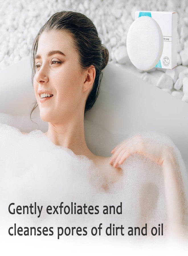 Fusang 3PCS Goat Milk Soap Bars,Moisturizing Body Bar Soap for Men and Women,Gentle Organic Goat Milk Soaps,Long Lasting Nourishing Face and Body Wash Bar for All Skin Types - Image 2