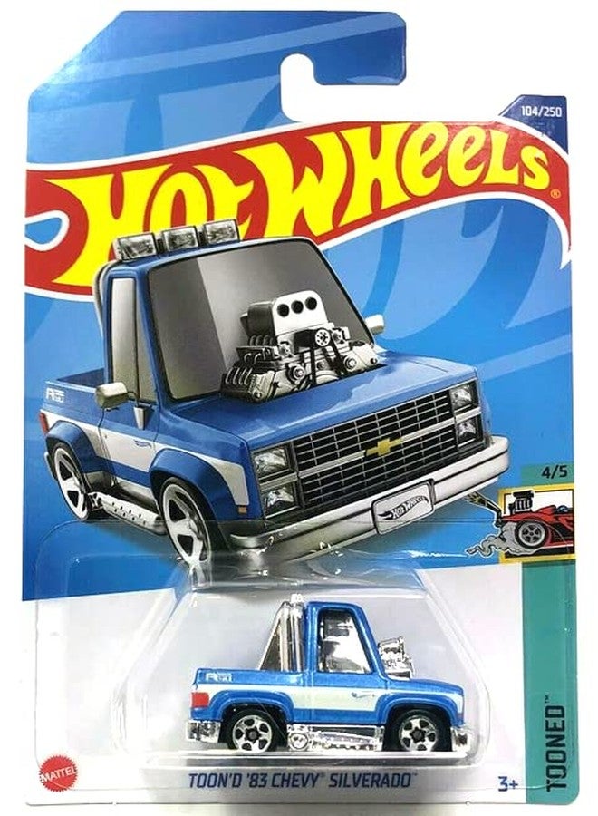 Diecast سيارة دياكاست هوت ويلز تون'd 83 شيفي سيلفرادو، تون'd 4/5 [أزرق] 104/250 - Image 1